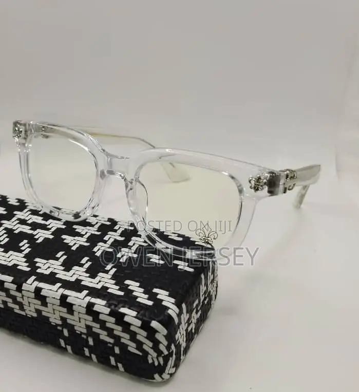 Vintage Square Eyeglasses With Gold Accents