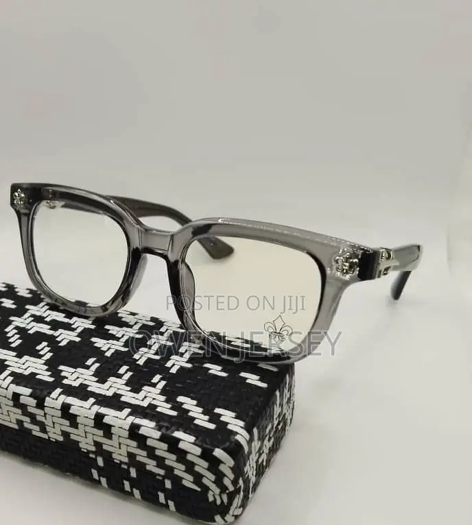 Vintage Square Eyeglasses With Gold Accents