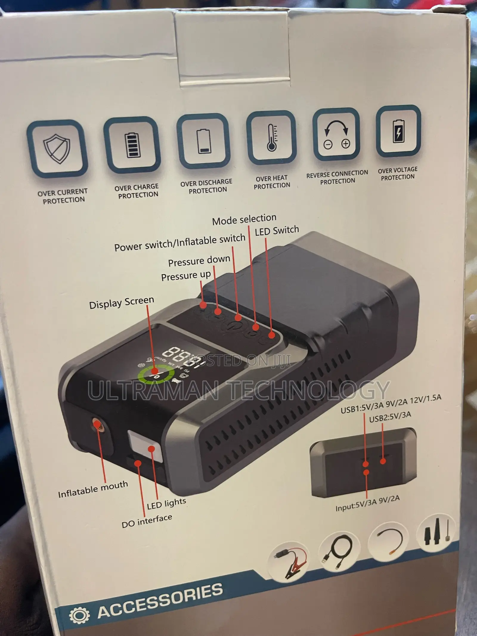 4 in 1 Vehicle Jump Starter Kit/Emergency Power Supply