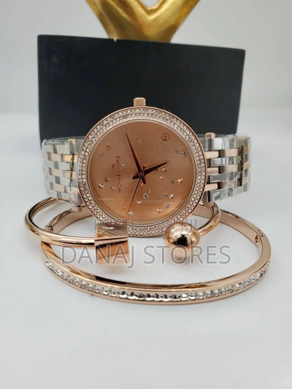 Michael Kors Parker Women's Rose Gold Watch+ Jewelry Set