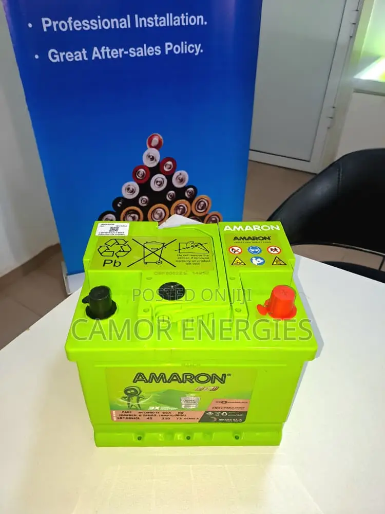 Amaron Go 45Ah Car Battery | 36-Month Warranty | Toyota Corolla, Yaris