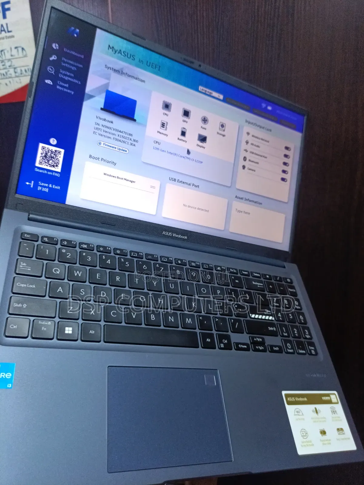 Laptop Asus Vivobook 15 8GB Intel Core i3 SSD 256GB