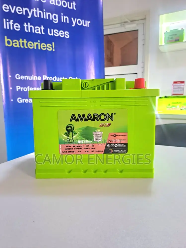 Original Amaron 55Ah Battery | Corolla, Camry, Accord | 3 Yrs Warranty