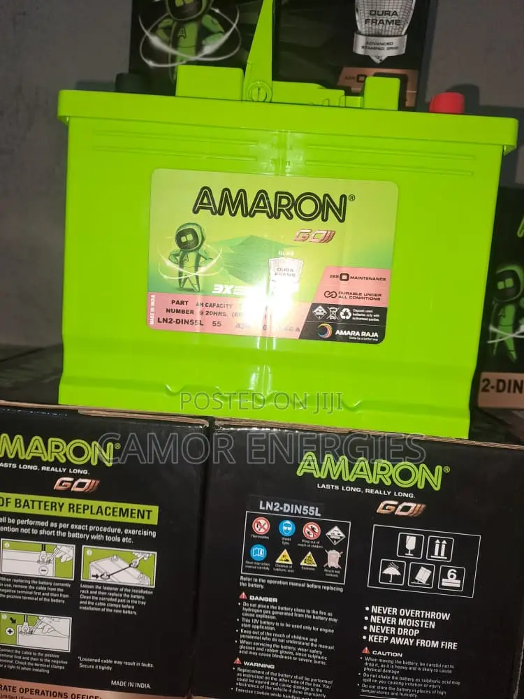 Original Amaron 55Ah Battery | Corolla, Camry, Accord | 3 Yrs Warranty