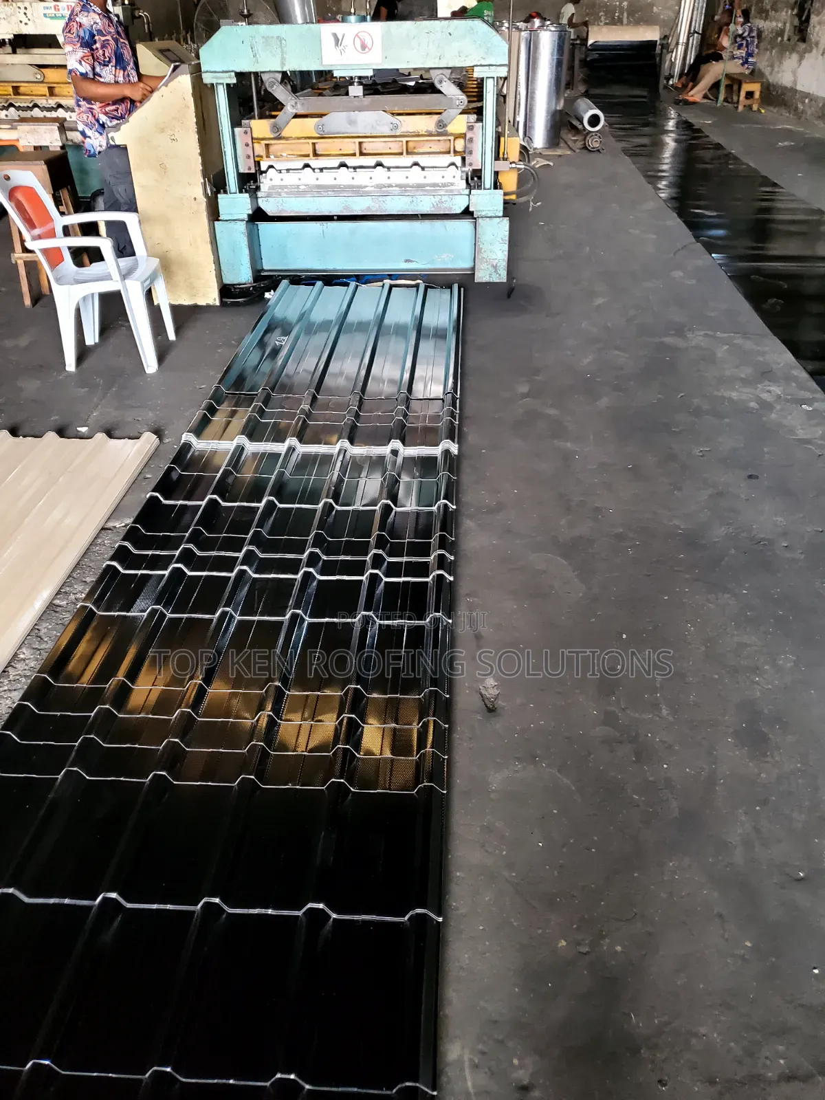 0.55B Aluminium Sheet Longspan Black