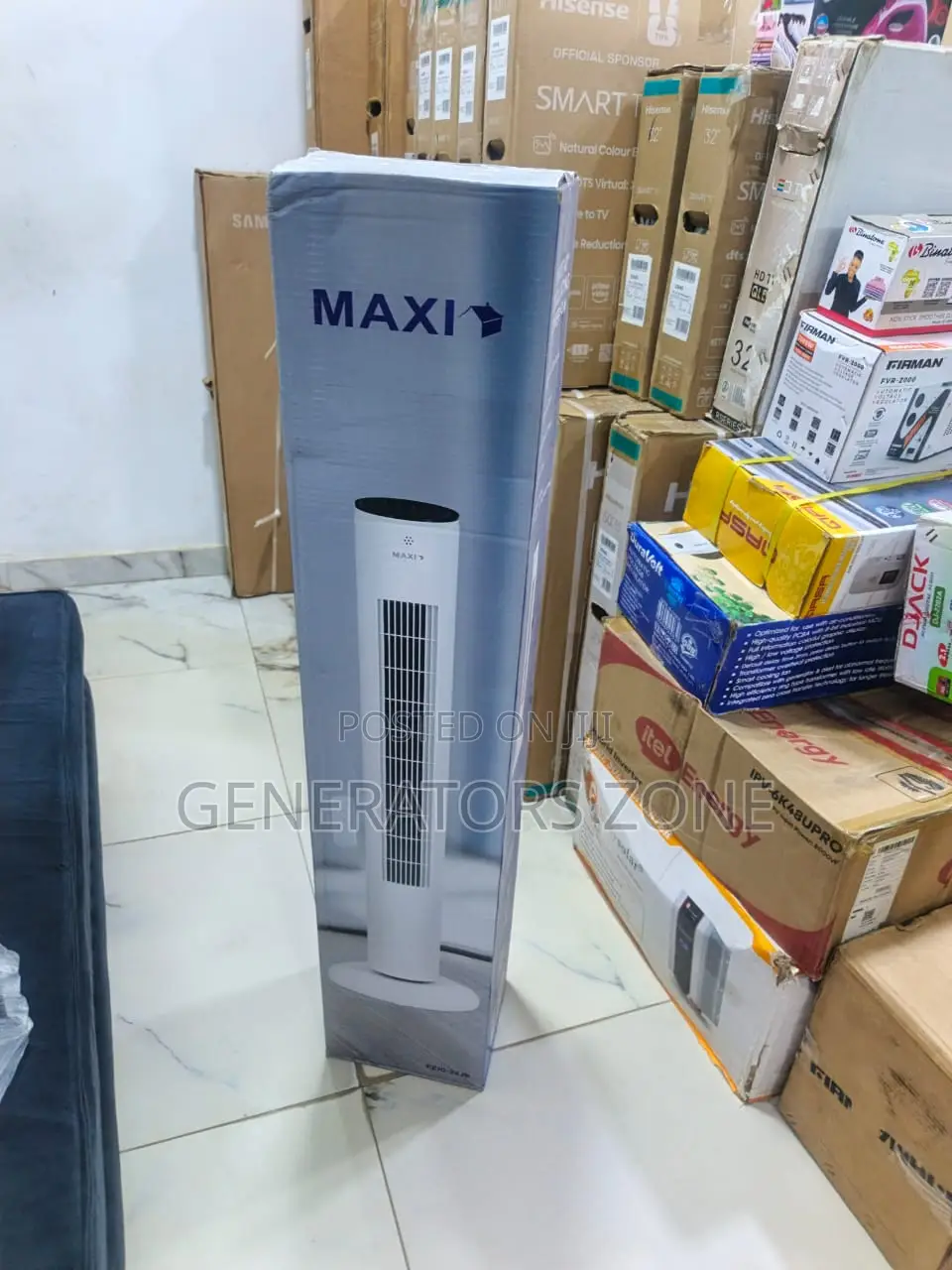 Maxi White Standing Fan - 40 Inch