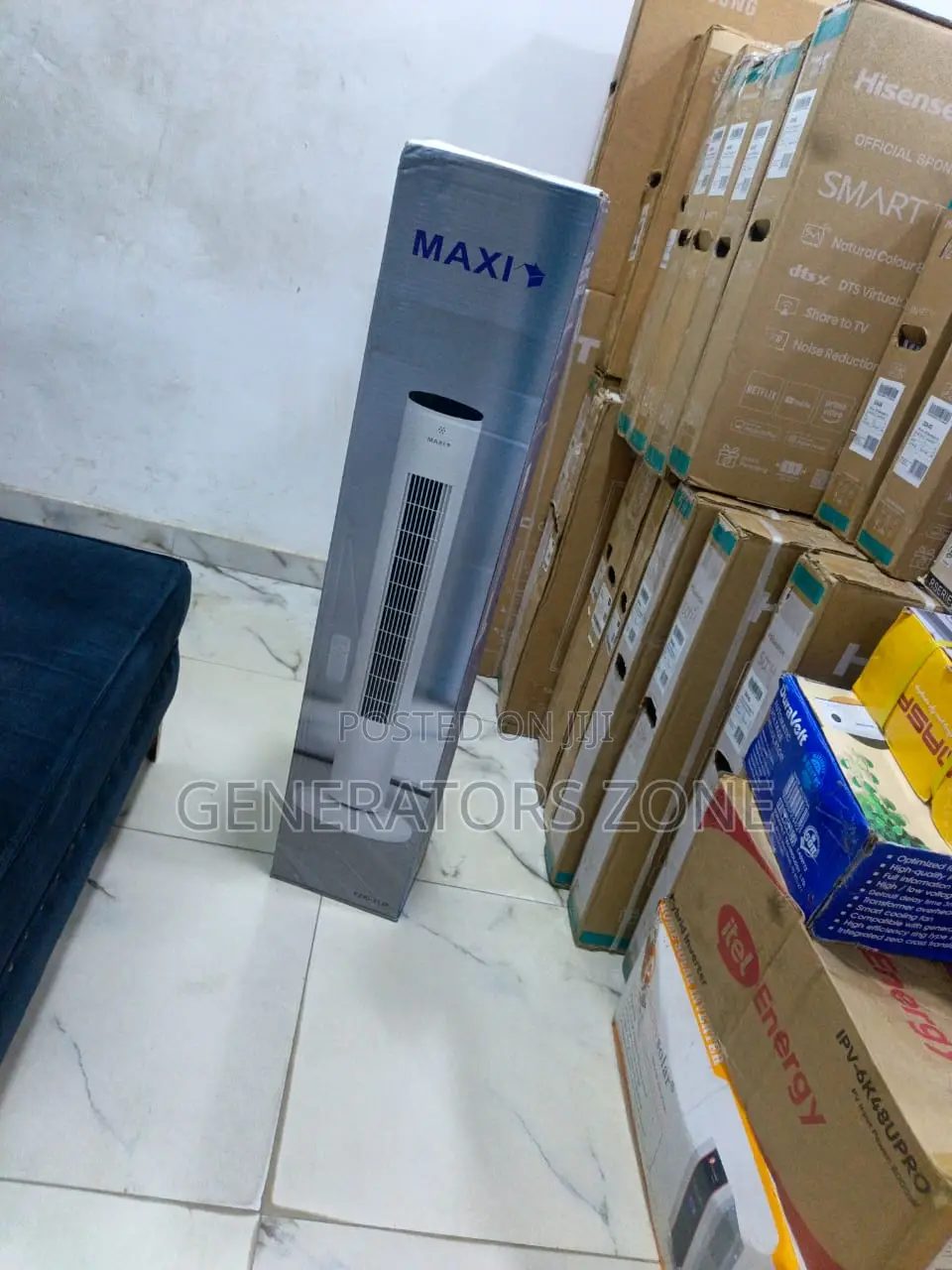 Maxi White Standing Fan - 40 Inch