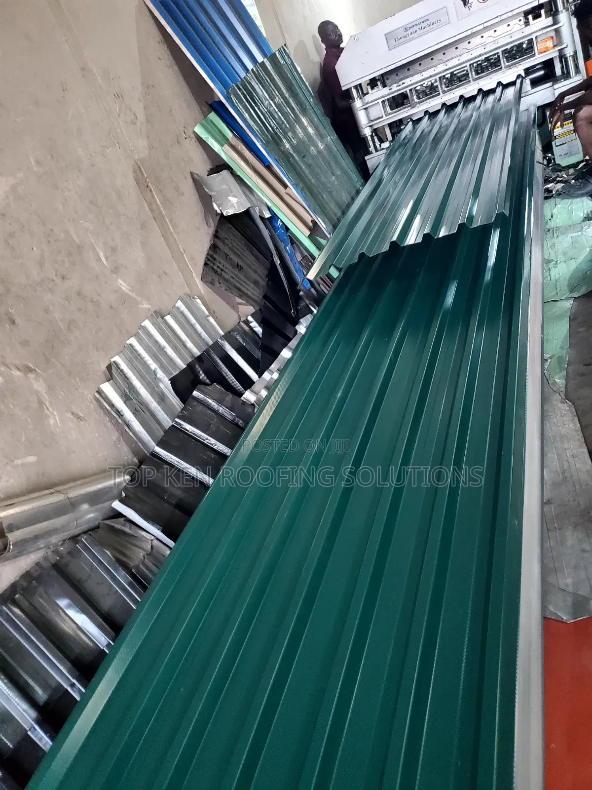 Longspan 0.55mm Oven Baked Sheet Green