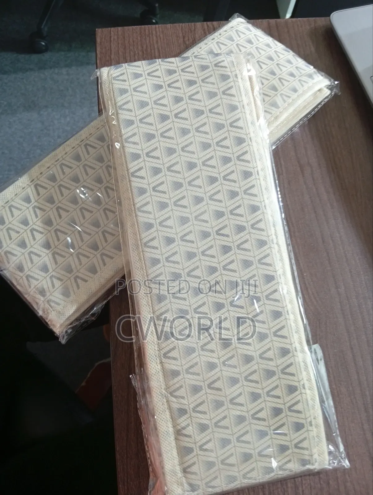 Beige Cream Fabric Storage Organizer