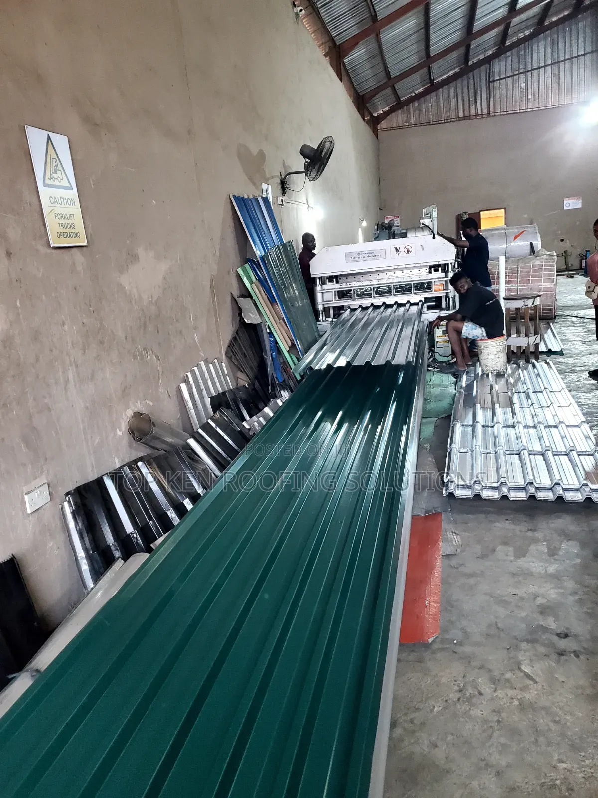 0.58mm Oven Baked Longspan Sheet Green