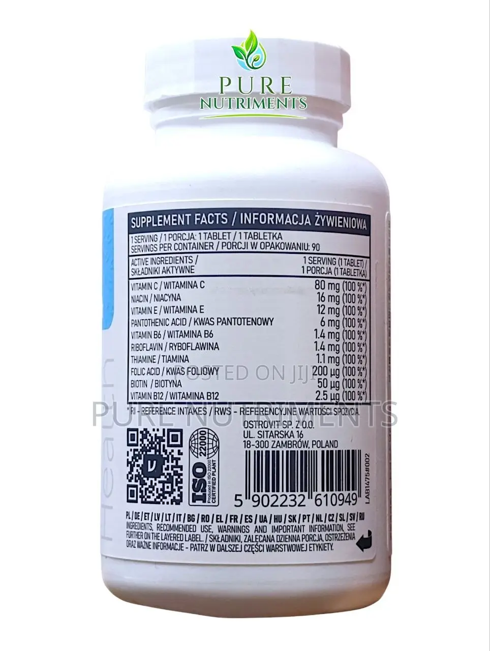 OstroVit Vitamin B Complex 90 Tablets_ Nervous System Energy Support