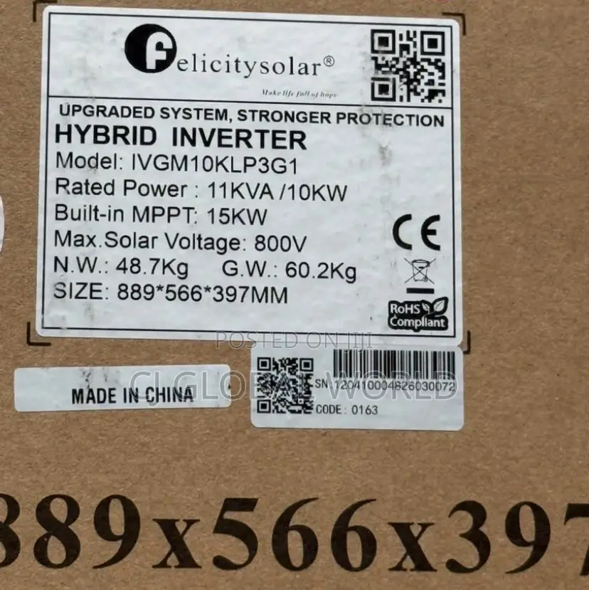 Ivgm10kva Lp361(3phase) Hybrid Inverter