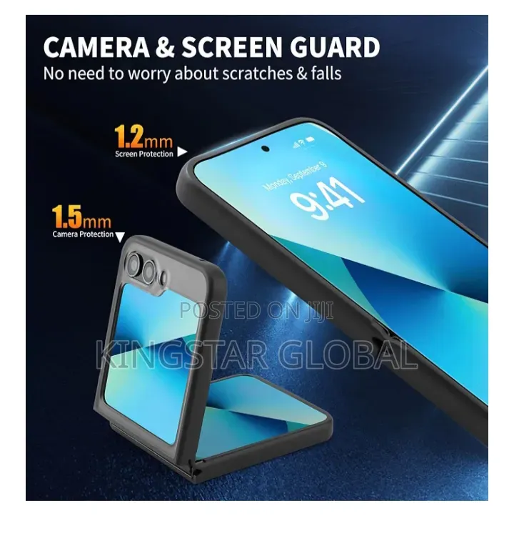 For Samsung Galaxy Z Flip 5 Case, Fit for MagSafe, Black