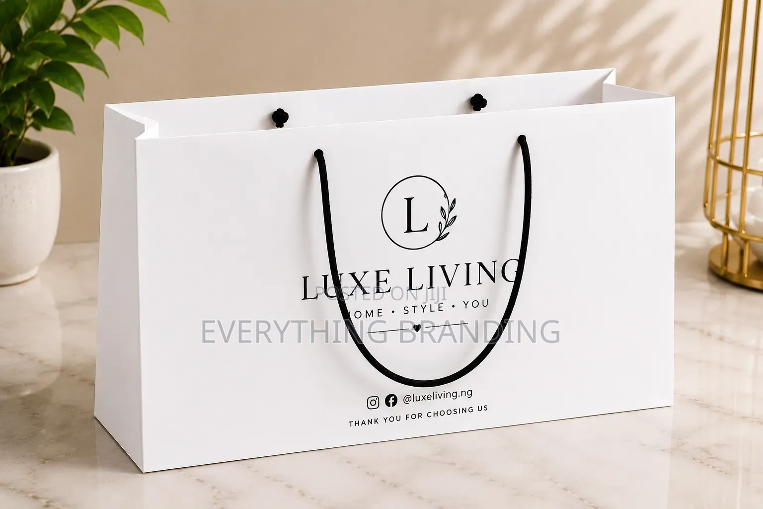 Kraft Paper Bag Branding for Couture Boutique Package