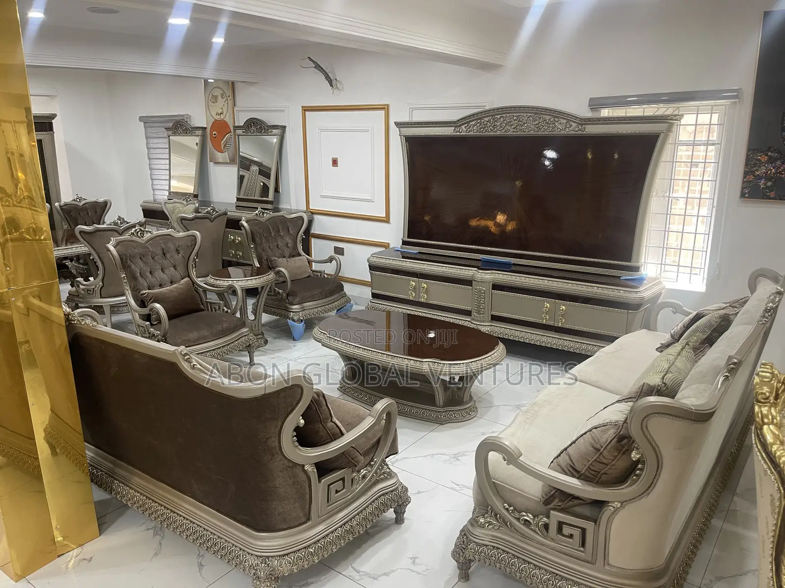Complete Executive Turkey Sofa Chair Set With Console