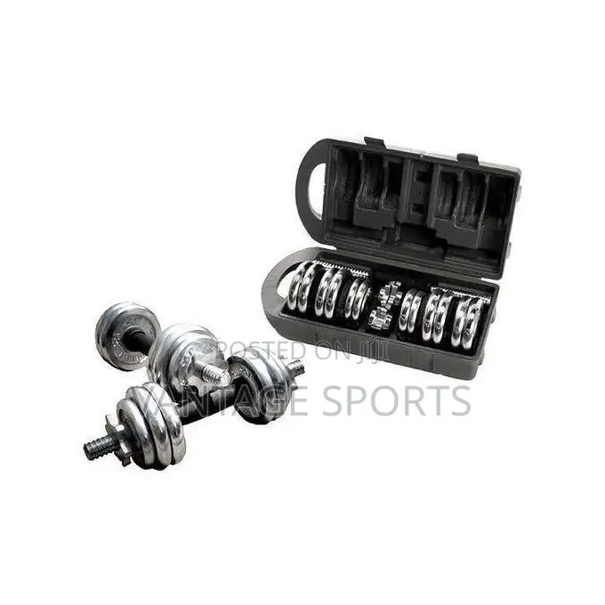 30KG Chrome Dumbbell Set + FREE Pair of Gym Gloves – Home Gym Set