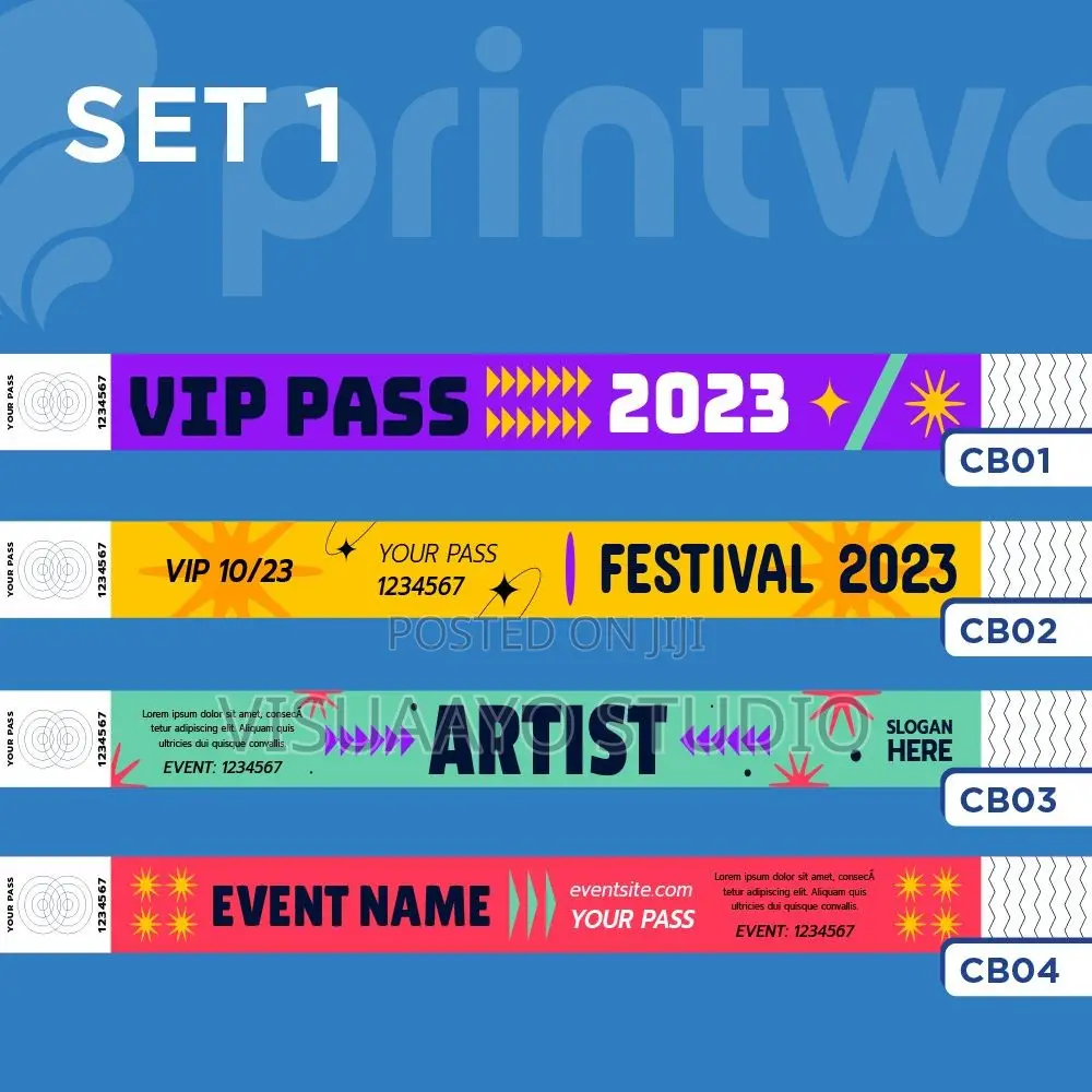Event Wrist Tags Printing in Nigeria | Custom Wristbands for Events