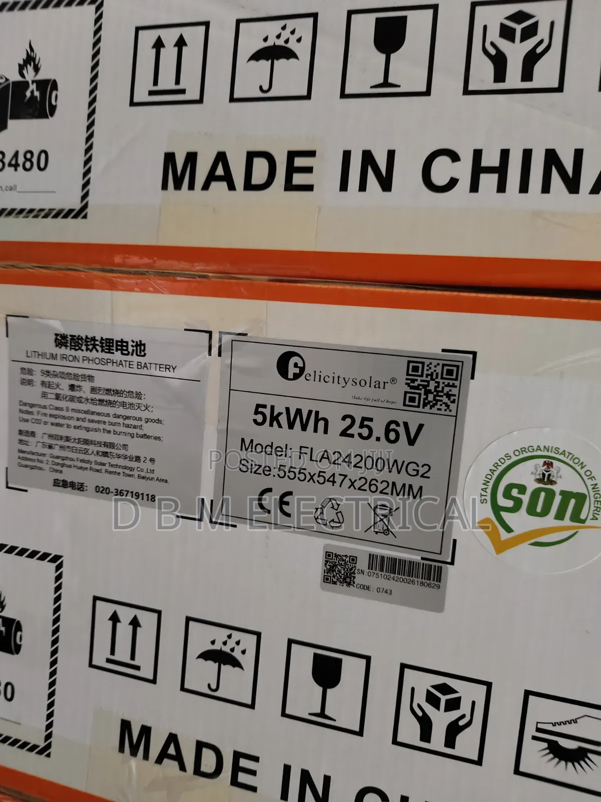5kwh 24v Felicity Solar Limtom Battery