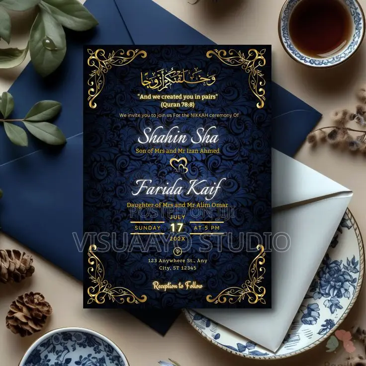 Wedding Invitation Cards in Nigeria | Custom, Elegant Romantic Design