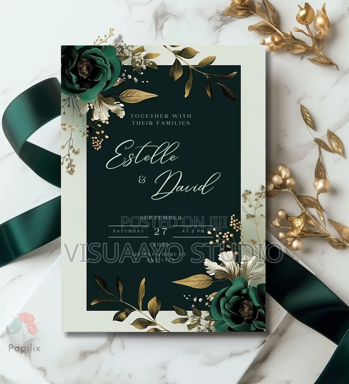 Wedding Invitation Cards in Nigeria | Custom, Elegant Romantic Design