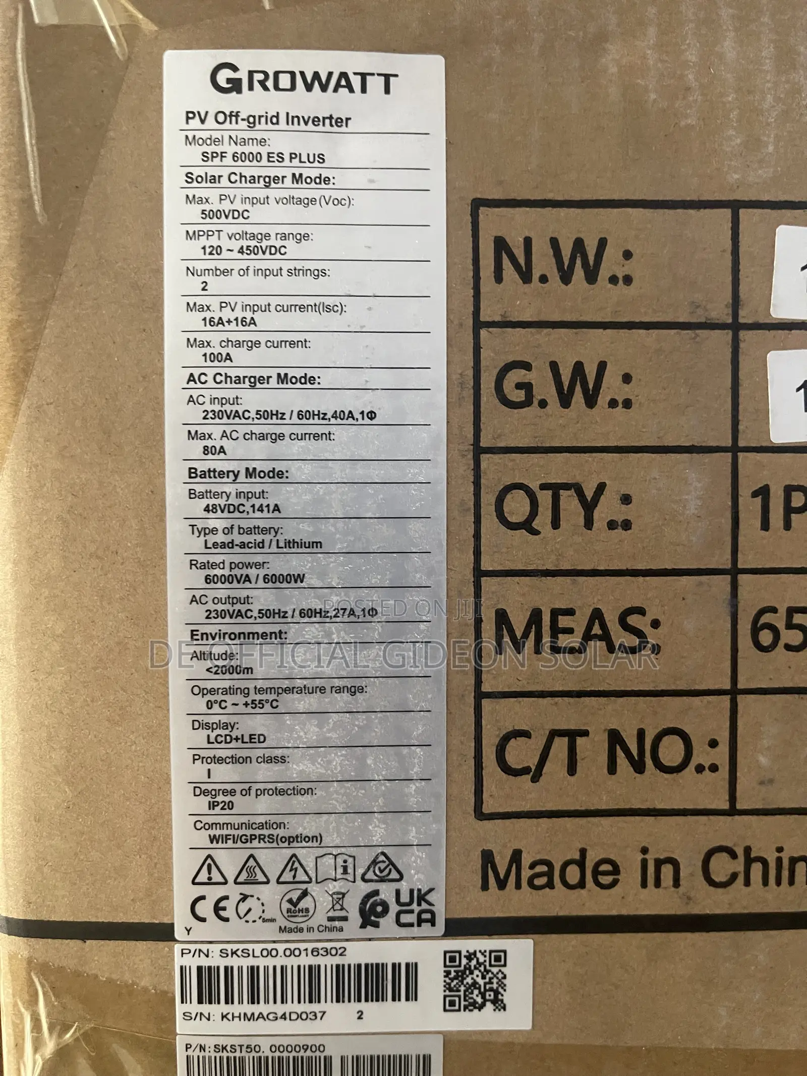 6kva Growatt Inverter