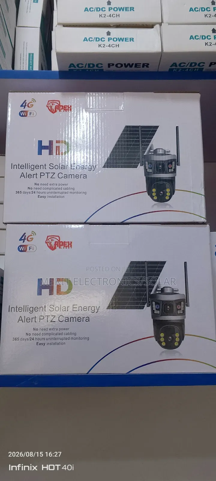 W Lens Solar CCTV Camera 4G