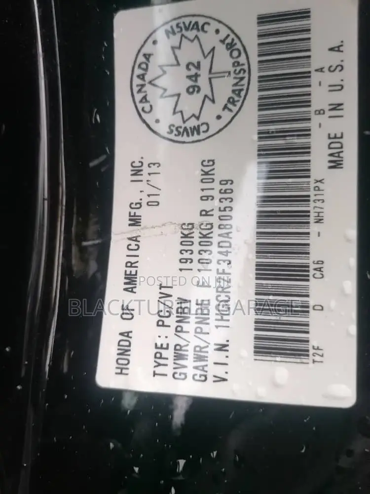 Honda Accord 2013 Black