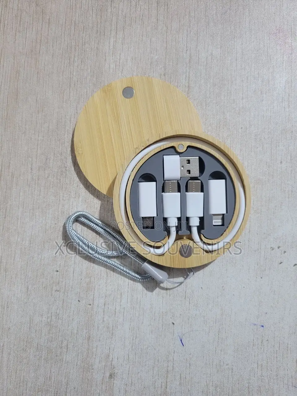 6in1 USB TypeC Eco-Friendly Bamboo Multifunctional Charging Cable Kit