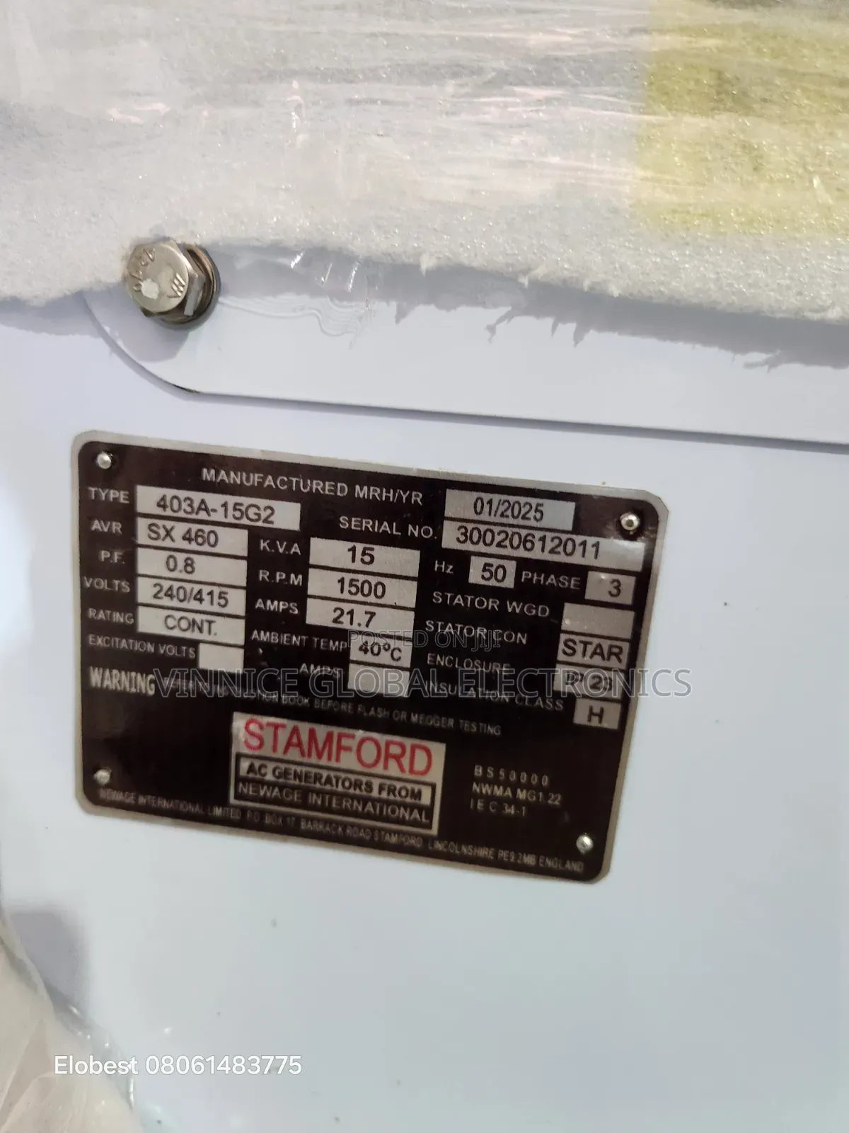 Brand New Perkins Diesel Soundproof Generator 15kva 100% Pure Copper