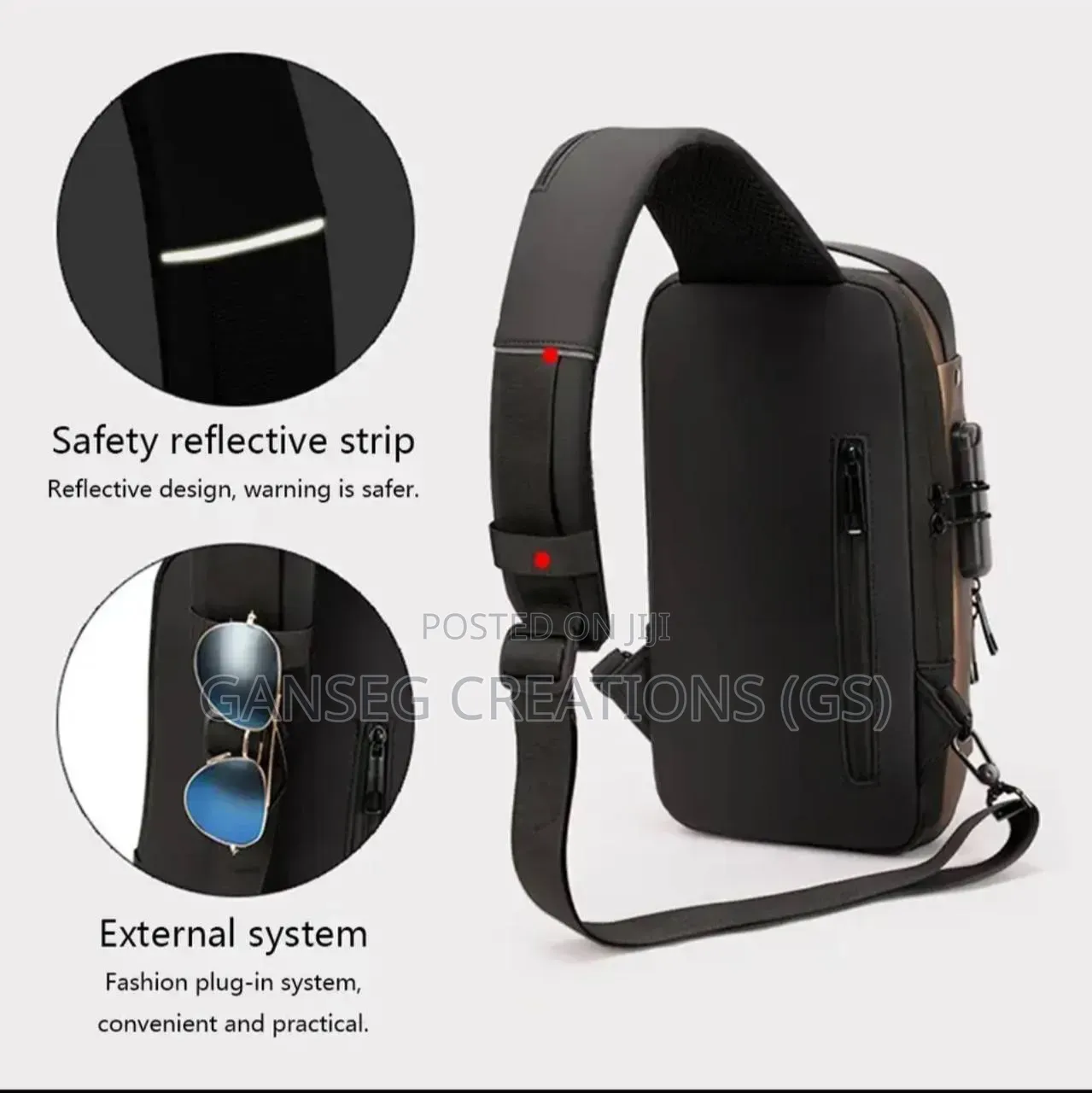 Multifunction Designer Anti-Theft USB Shoulder Bag Crossbody Bag