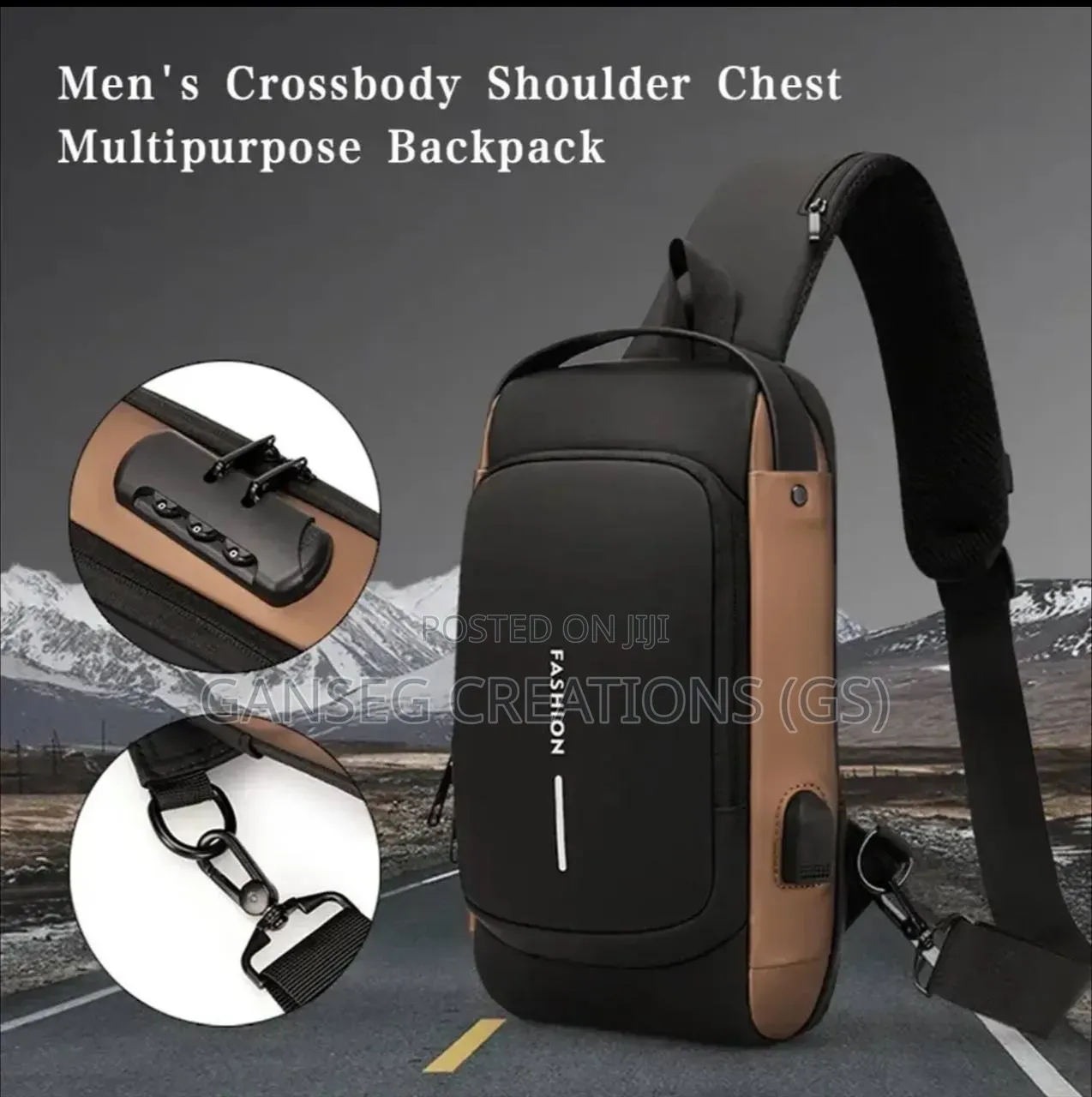 Multifunction Designer Anti-Theft USB Shoulder Bag Crossbody Bag