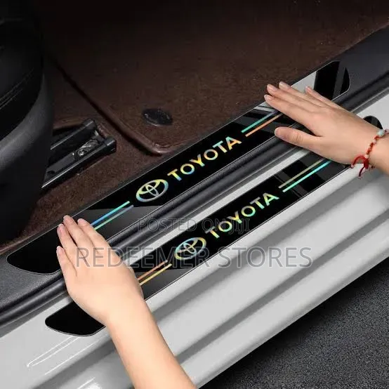 Car Door Sill Sticker Colorful Reflective Anti Scratch Protector