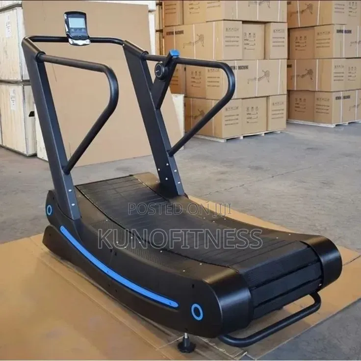 Commercial Curved Manual Treadmill – Non-Electric Running Machine