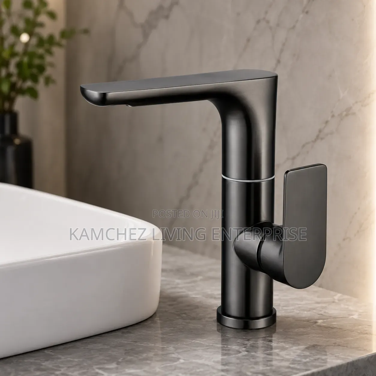 Luxury Dark Gray Gunmetal Basin Mixer