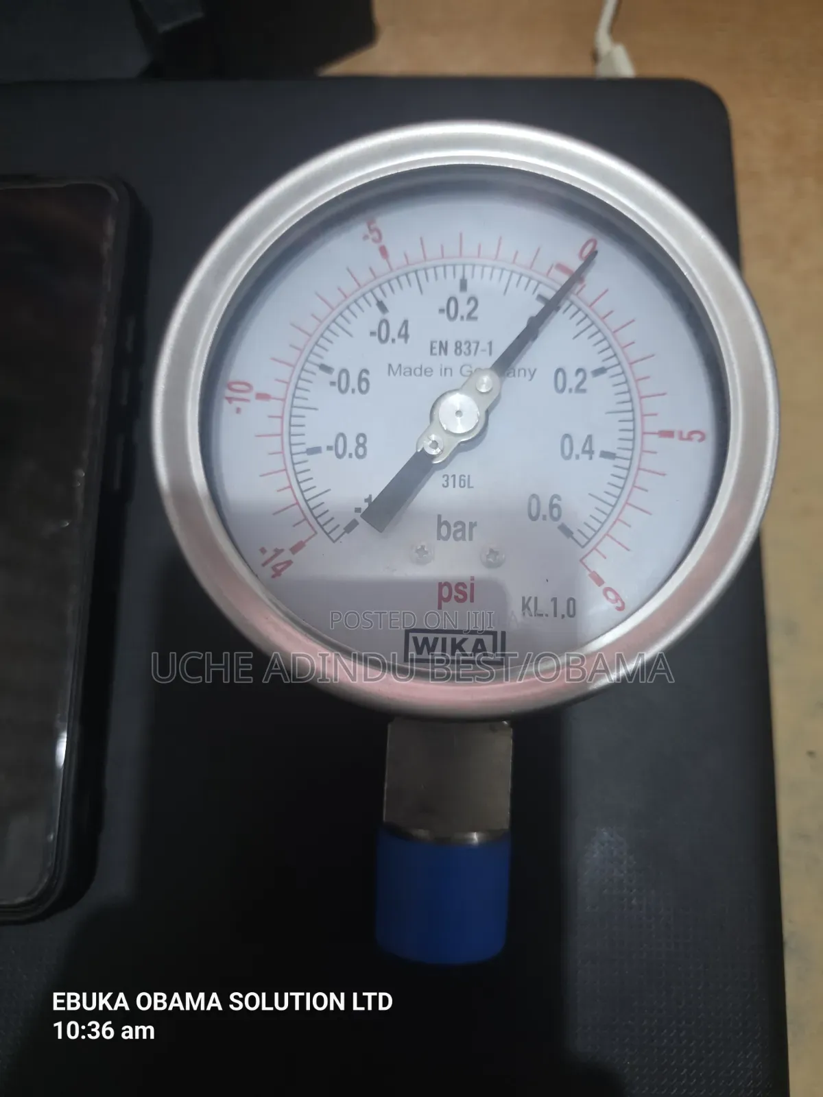 Pressure Gauge -1-0,6bar 4inches
