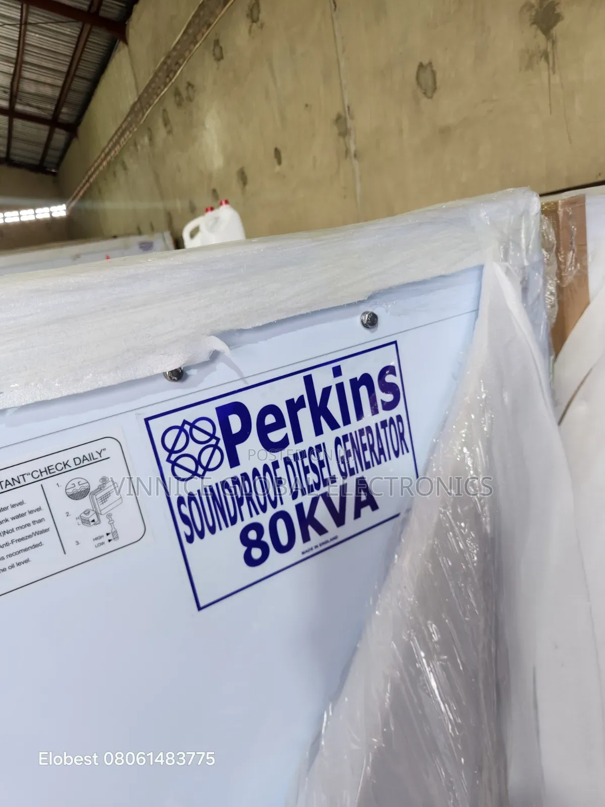 Brand New 80KVA Perkins Diesel Soundproof Generator With 5yrs Warranty