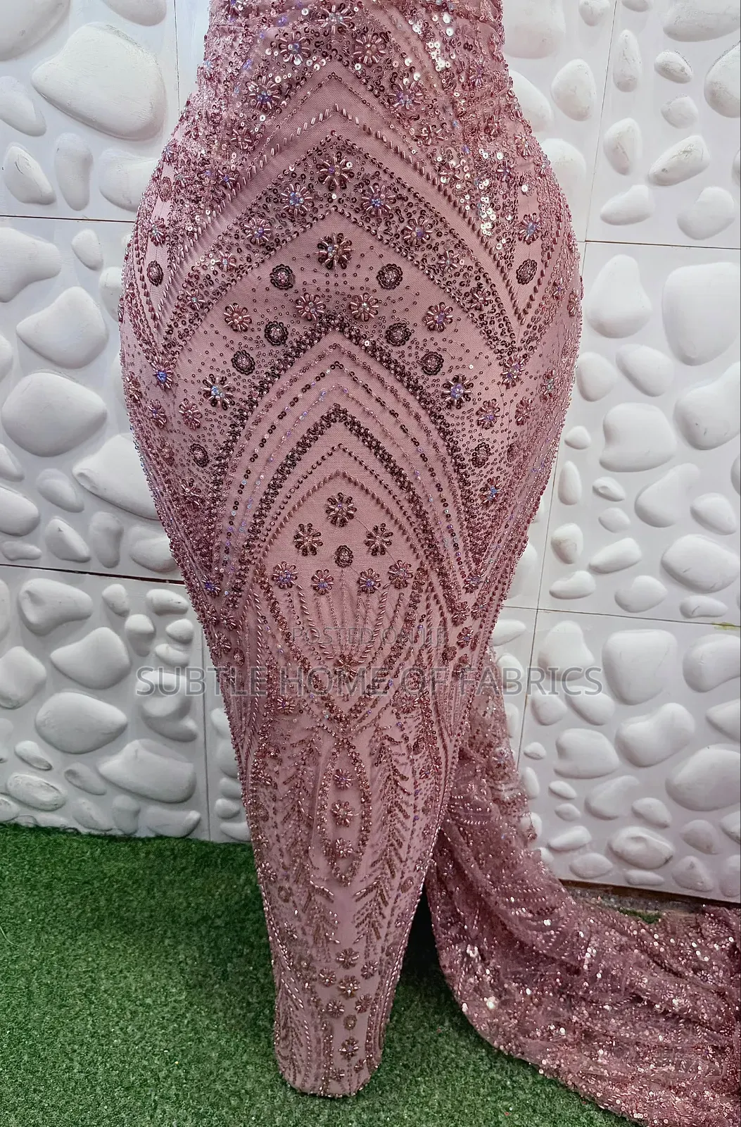 Quality Full Beaded Lace in Blue, Gold, Green, Red, Peach for Asoebi