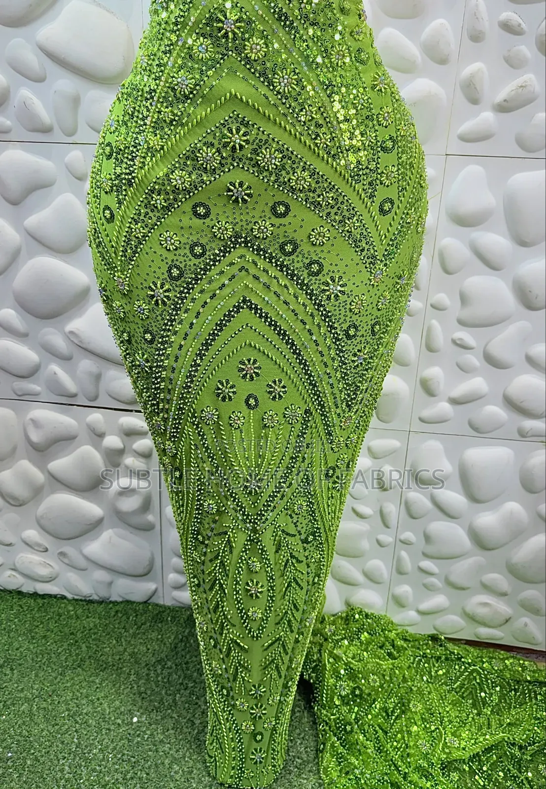 Quality Full Beaded Lace in Blue, Gold, Green, Red, Peach for Asoebi