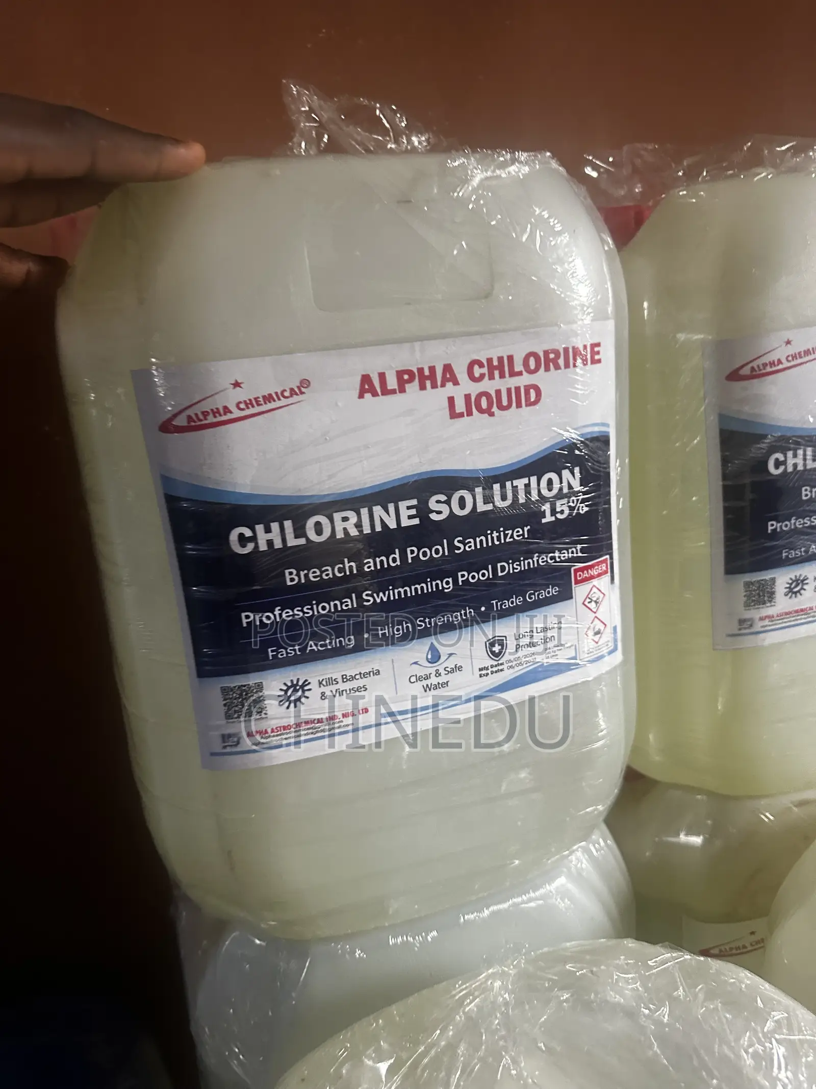 CHLORINE LIQUID 15% - Chlorine Solution 20L