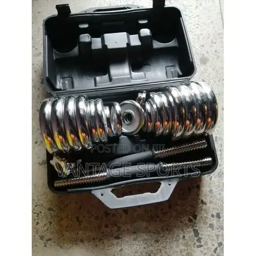 Adjustable 30KG Chrome Dumbbell Set – 15KG Each + Free Gym Gloves