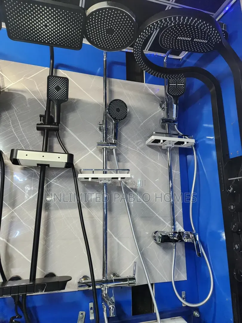 Piano Key Digital Display Shower Set",
