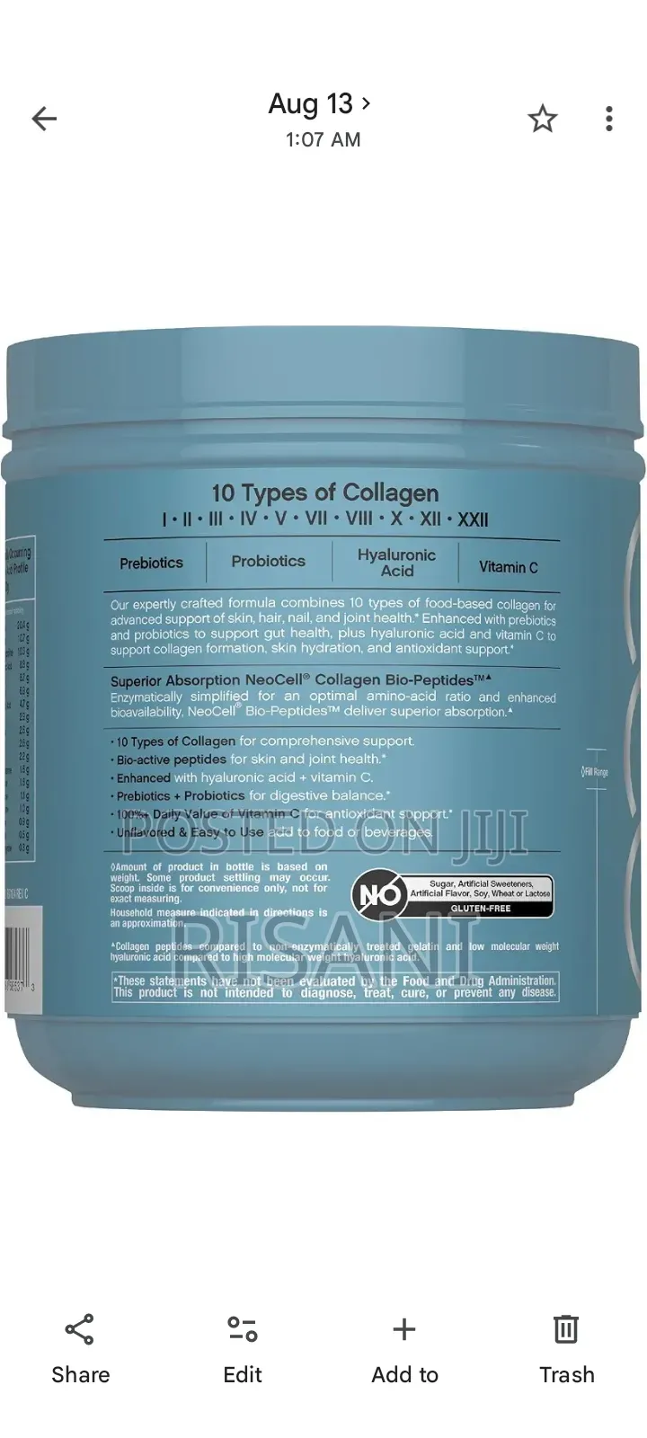 NeoCell Collagen Peptides Powder | 22oz | Super Hair, Skin,íino