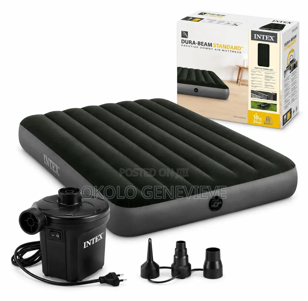 Durabeam Downy Airbed With Electric Pump for Easy Inflating 2person