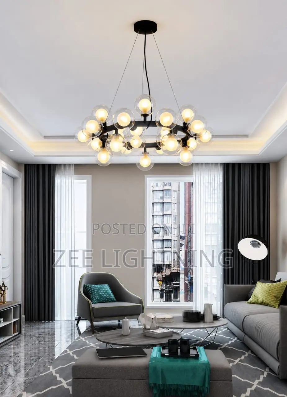 Round LED Glass Chandelier ( Size 1000mm by 25glasses)