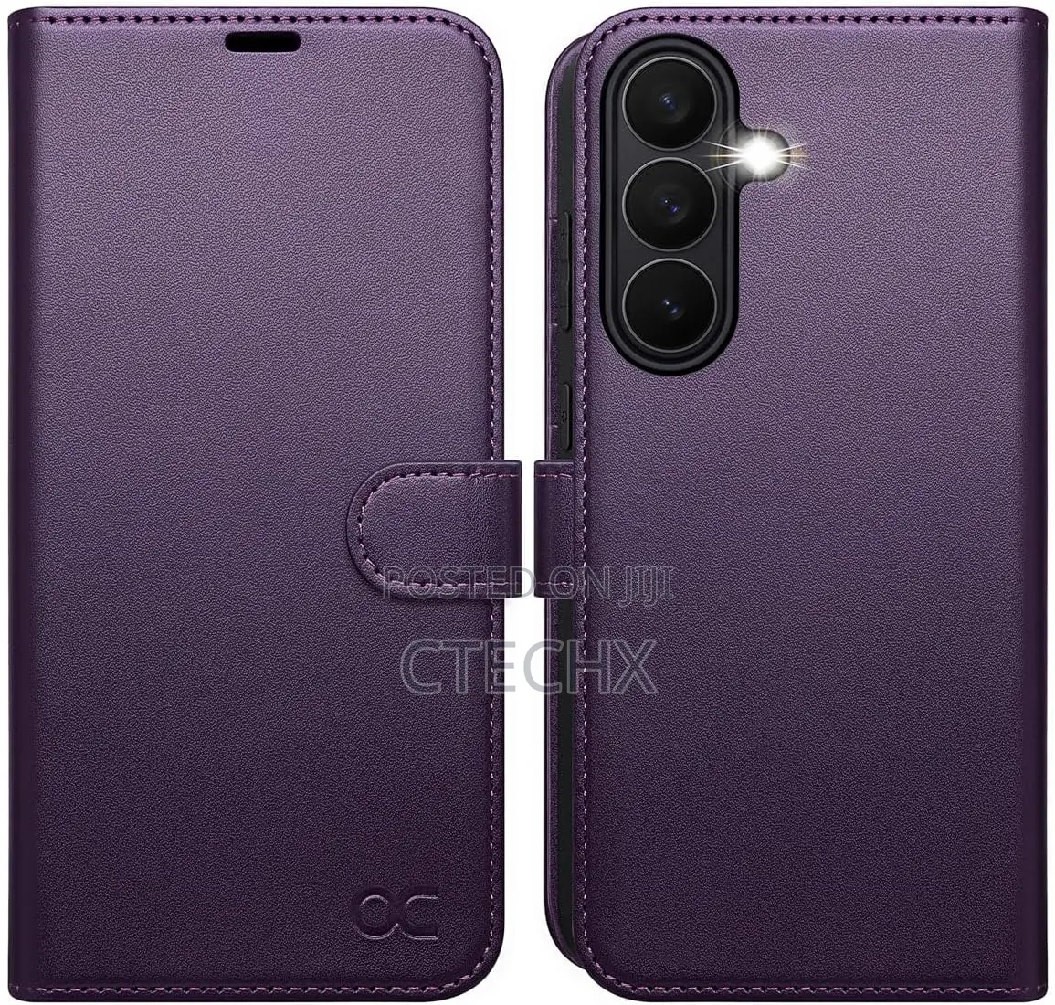 Samsung Galaxy S26+ (2026) Case, PU Leather Wallet, Dark Purple