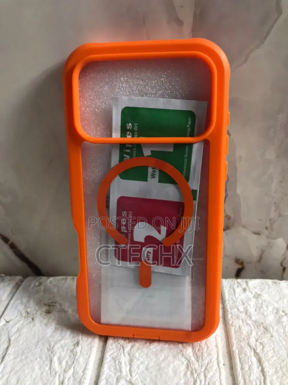 Seacosmo Magnetic for iPhone 17 Pro Max Case Drop Proof Cover, Orange