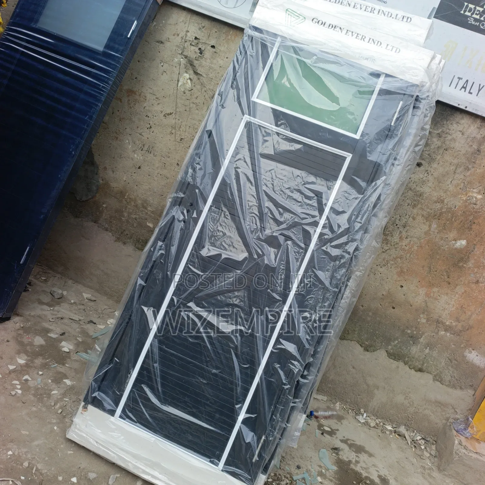 Black PVC Toilet Doors Available