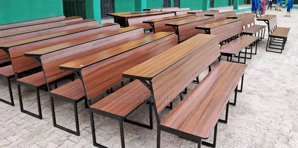 Student's Desk and Bench for 4 Persons.