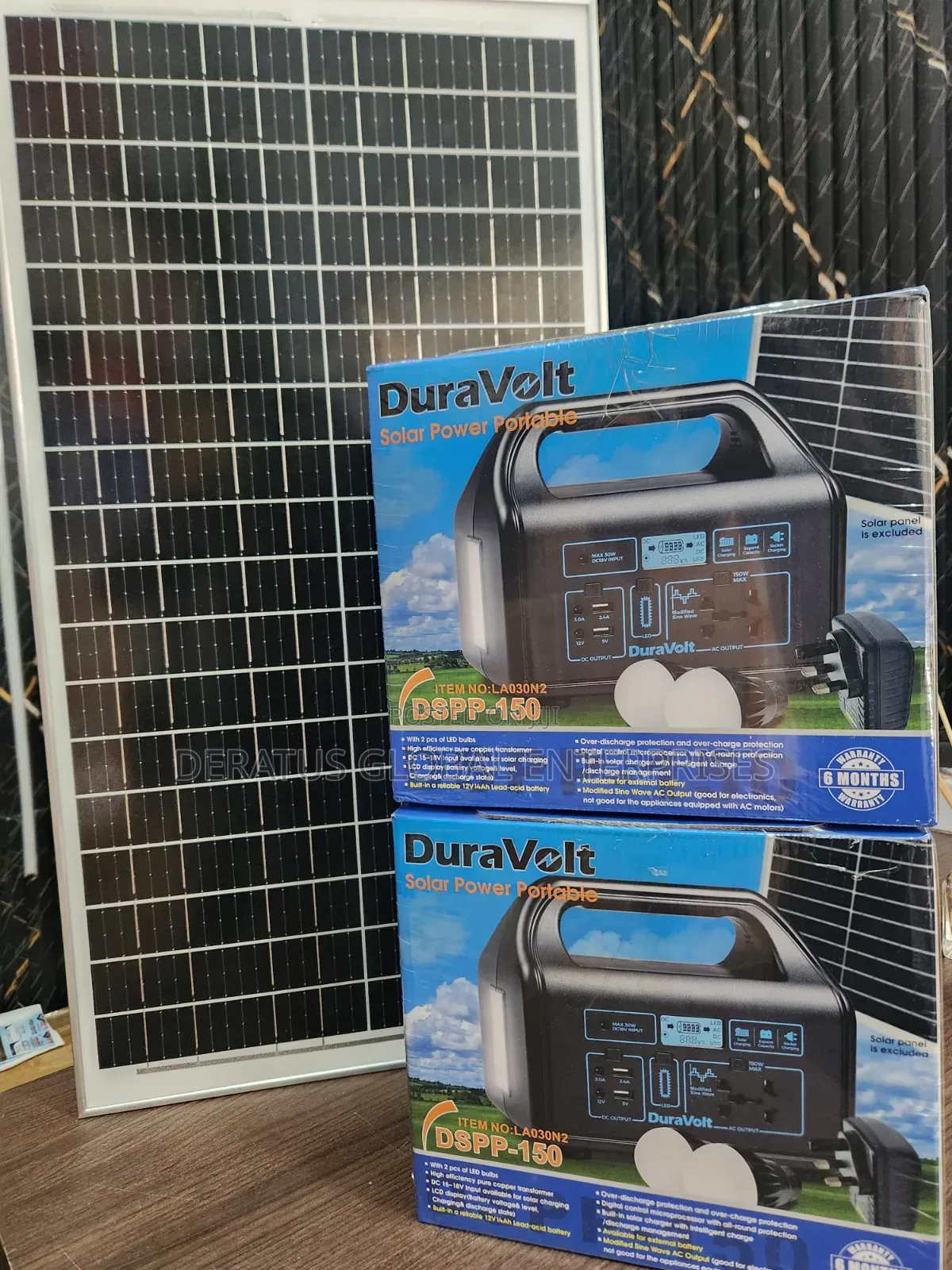 150W Solar Power Station + 50W Solar Panel LED Bulbs