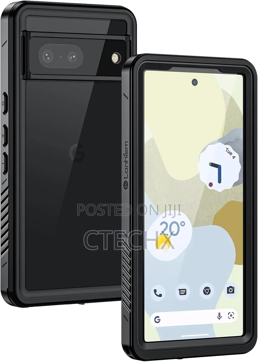 Lanhiem Pixel 7 Case, IP68 Water/Dustproof Shockproof Screen Protector